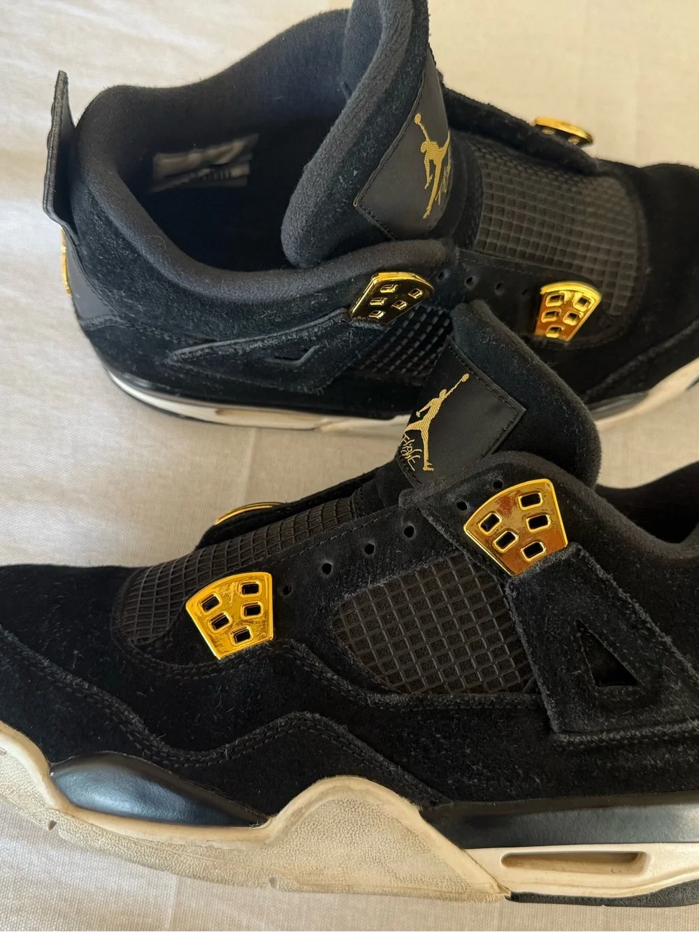 Air Jordan 4 Retro 'Black Gold' Youth Sneakers